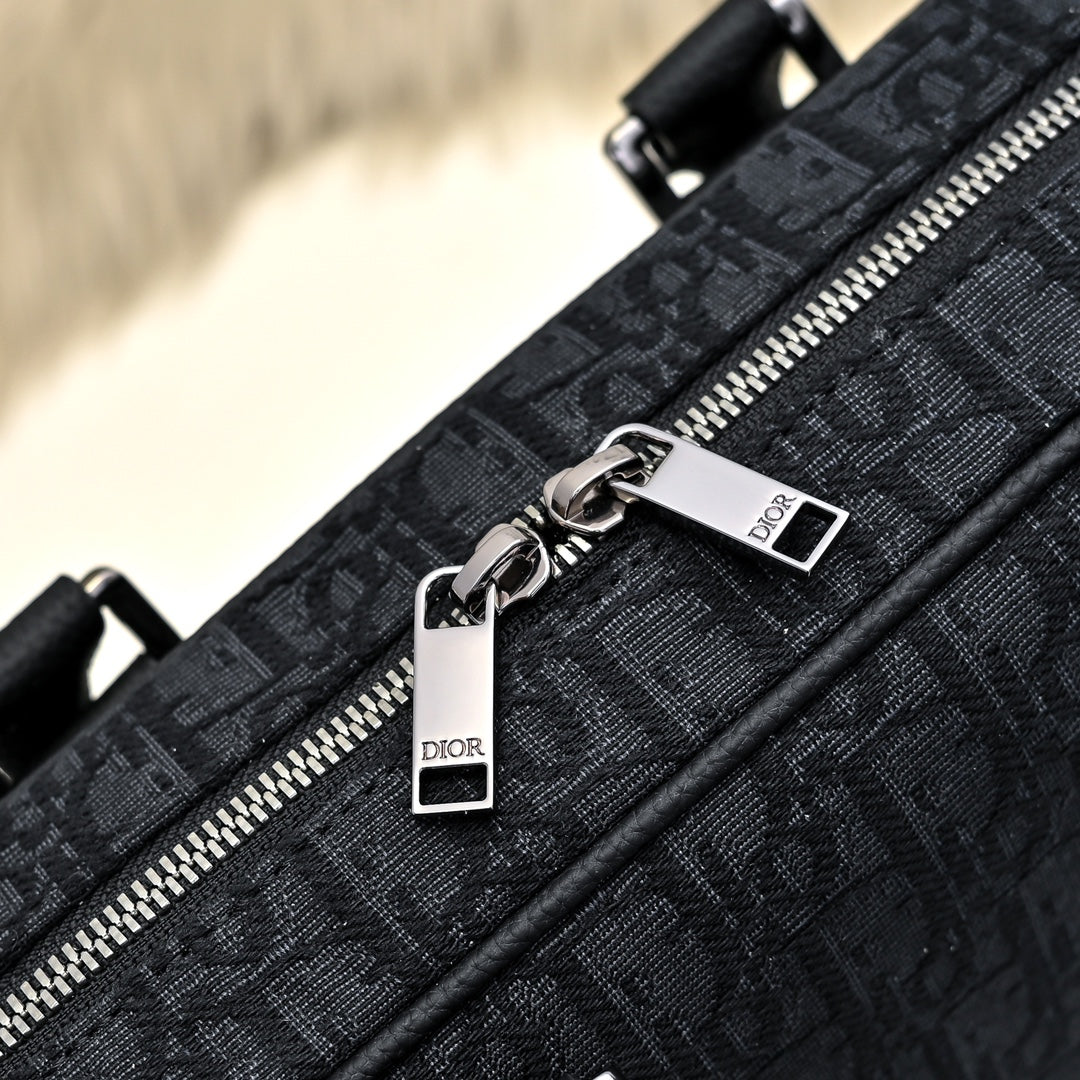 Dior Men’s Briefcase in Dior Oblique Jacquard).