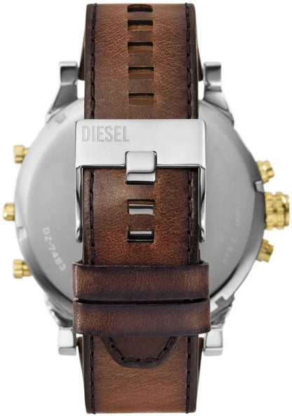 Diesel Mr. Daddy 2.0 DZ7483 Men’s Chronograph Watch | Gold & Brown Leather | Original Diesel Germany VLP.LIFE